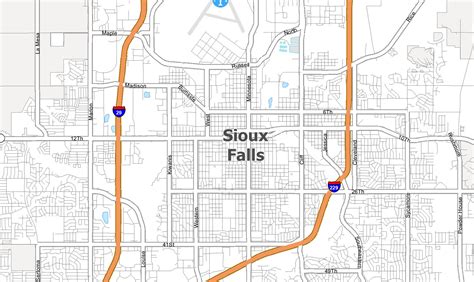 Map of Sioux Falls, South Dakota - GIS Geography