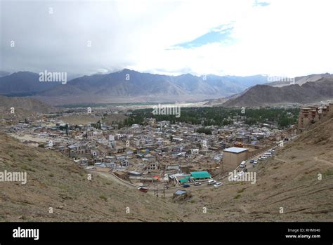 View of Leh, the capital of Ladakh Stock Photo - Alamy