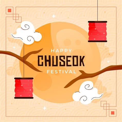 Free Vector | Chuseok festival illustrated