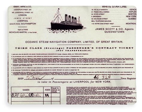 Top 35+ imagen titanic replica tickets - abzlocal fi