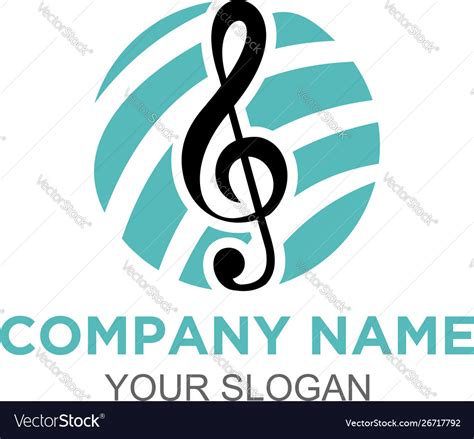 Academy music logo design Royalty Free Vector Image