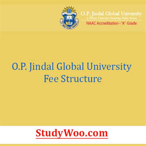 O.P. Jindal Global University Fees Structure and Courses 2024-25 - StudyWoo