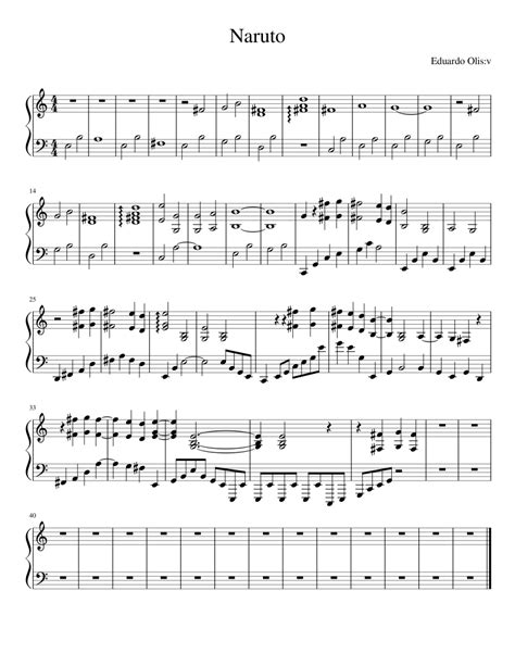 Naruto Sheet music for Piano (Solo) Easy | Musescore.com