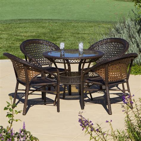 Christopher Knight Home Outdoor 5-piece Wicker Dining Bistro Table Set ...