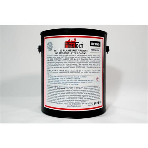 Firetect WT-102 1 gal. White Flat Latex Intumescent Fireproofing Flame ...