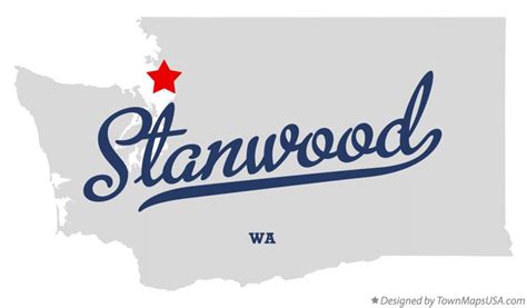 Map of Stanwood, WA, Washington