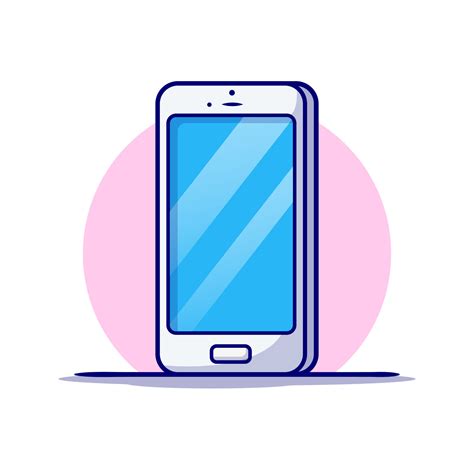 Mobile Phone Cartoon Vector Icon Illustration. Technology Object Icon ...