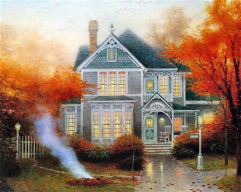 Pix For > Thomas Kinkade Autumn | Thomas Kinkade | Pinterest | Autumn ...