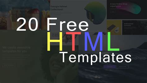 20 Free HTML Templates For Your Website - Best HTML Website Template