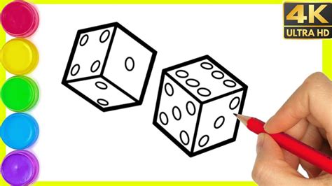 How to draw a Dice 🎲 | Step by step 3D Dice drawing easy step by step ...