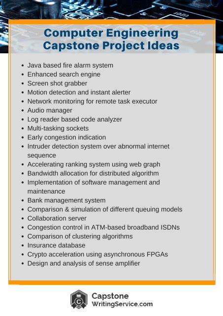 Computer Engineering Capstone Project Ideas