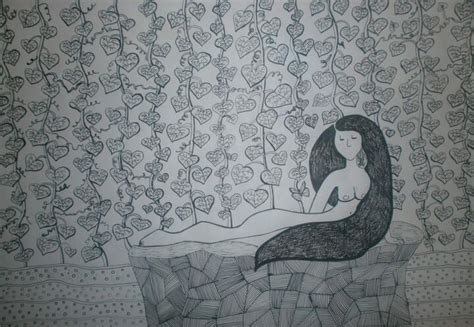 La Sirena / The Mermaid / La Sirene, Drawing by Laura Capurro | Artmajeur