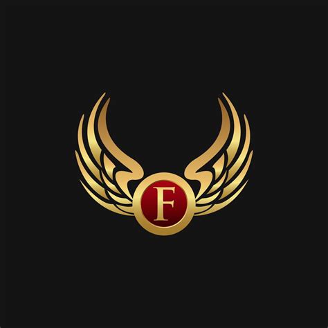 Luxury Letter F Emblem Wings logo design concept template 611274 Vector ...