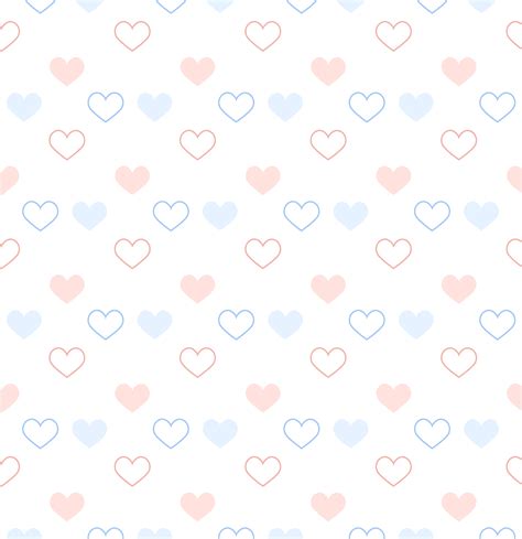 Pastel Blue and Pink Outline and Solid Hearts 700390 Vector Art at Vecteezy