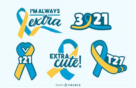 Down Syndrome Awareness Ribbons Vector Download