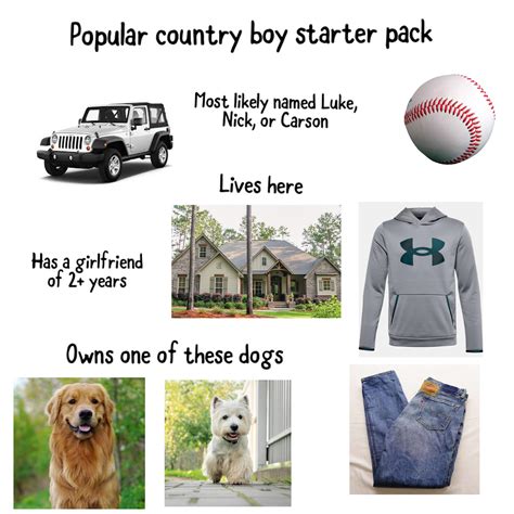 Popular country boy starter pack : r/starterpacks