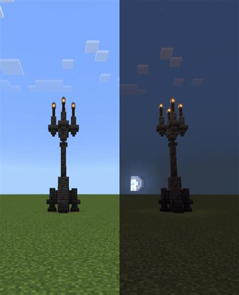 The lamp post I designed, hope people will use it! : r/Minecraft