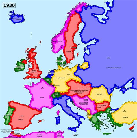 Map of an alternate interwar Europe (1930) by matritum | Geografie ...