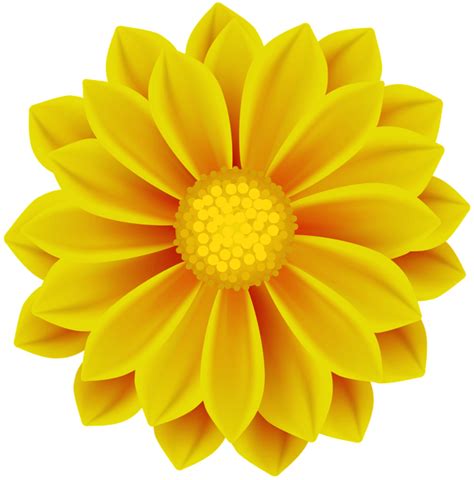 Yellow Flower PNG Clip Art | Digital flowers, Flowers, Flower art