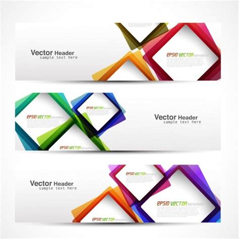 Tête Avec Des Carrés Colorés | Vecteur Gratuite | Web banner design ...