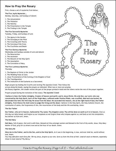 Printable Rosary Prayer For The Dead - Printable Word Searches