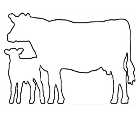 cow and calf outline - Clip Art Library