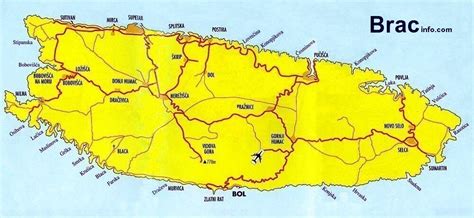 Map of brac island | Croatia images, Brac, Croatia