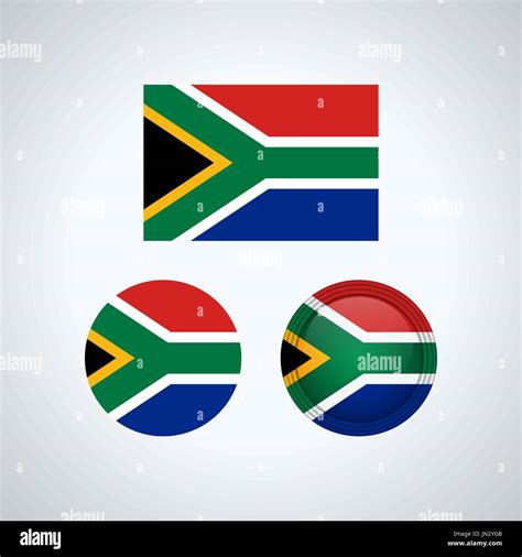 Flag design. South African flag set. Isolated template for your designs ...