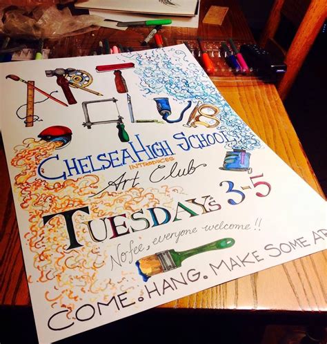 Art Club Poster for my High School class! | High school art projects ...