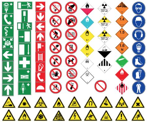 Health and Safety Signs Free Vector | Safety signs and symbols, Health ...