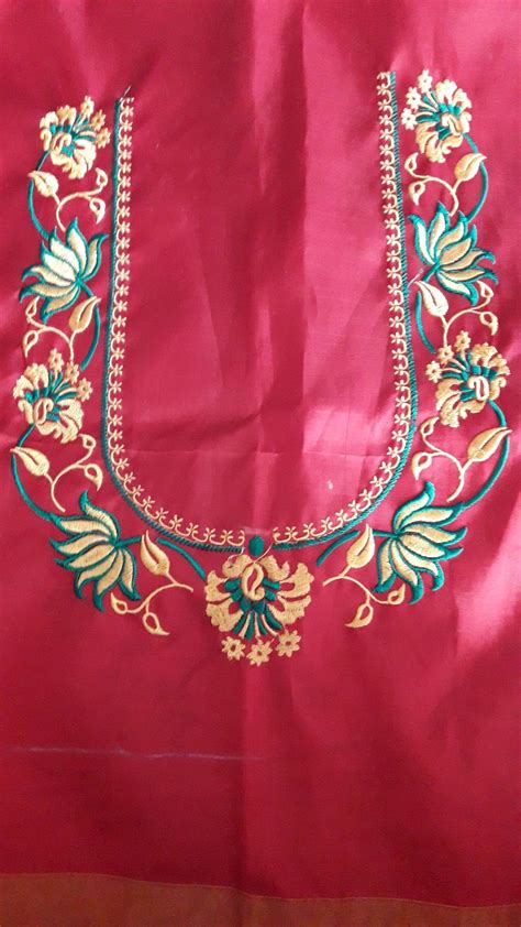 Indian blouse neck embroidery designs for women – Hot cotton brand ...