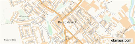 Barnoldswick Vector Street Map