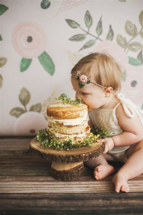 First Birthday Cake Smash! One year Old Girl Cake Smash. | Girl ...