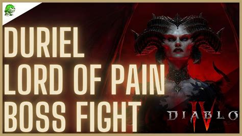 Diablo 4 Duriel Lord of Pain Boss Fight - YouTube