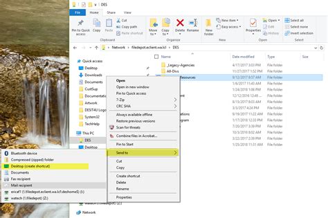 Create a Desktop Shortcut for a File or Folder – Washington State DES