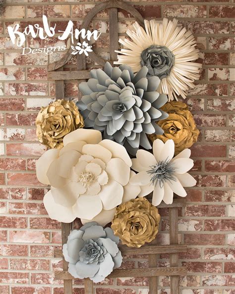 Large Paper Flower Wall Decor for Nursery, Weddings, Bridal Showers ...