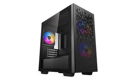 DEEPCOOL MATREXX 40 FS Micro-ATX Case, 3xTri-Color LED Fans, Tempered ...