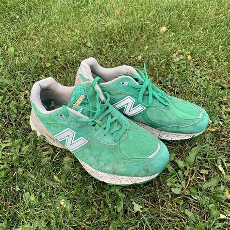 Vintage Green New Balance Sneakers Made in USA... - Depop