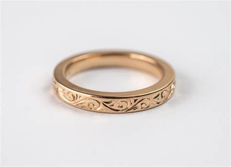 Hand engraved wedding ring - RA Designer Jewellery