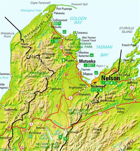 Nelson area map - Ontheworldmap.com