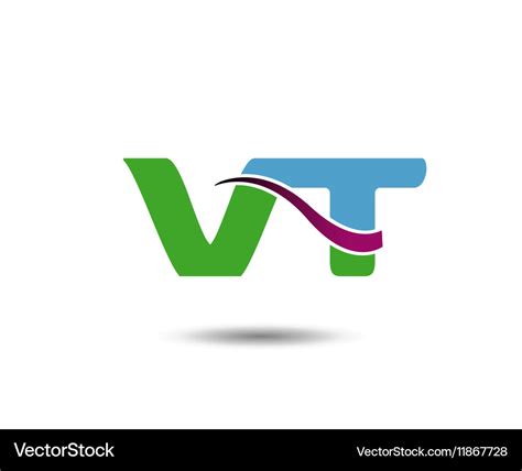 Vt logo Royalty Free Vector Image - VectorStock