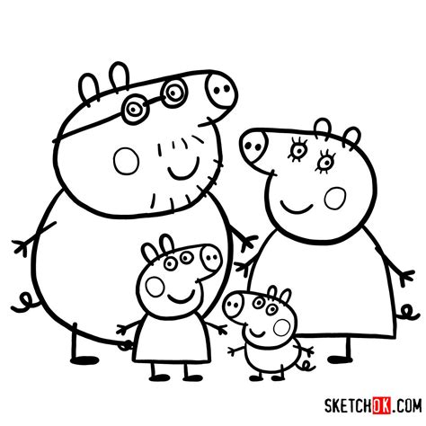 Family Portrait Mastery: How To Draw Peppa Pig's Loving Family 5ED