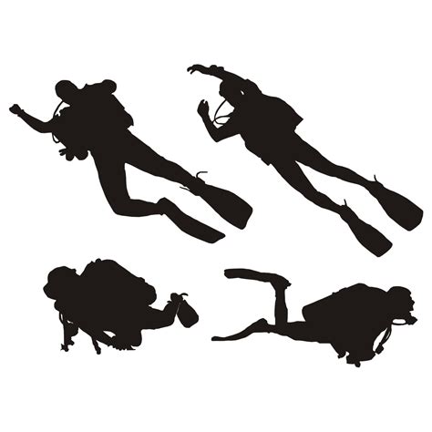 Vector for free use: Diving silhouette