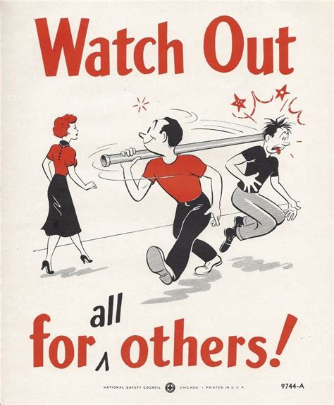 1950s Workplace Safety Poster, National Safety Council (Chicago ...