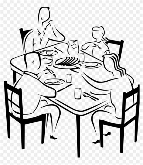 Free Clipart Family Eating