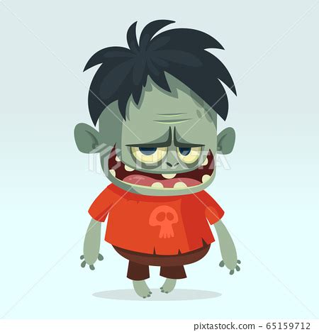 Cartoon funny zombie. Halloween vector... - Stock Illustration ...