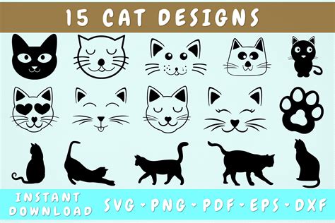 Cat Silhouette Cat Svg Cat Head Svg Cat Face Svg Cat Cut Files Cat ...