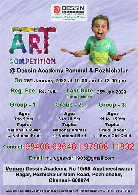 Painting Contest in Dessin Academy Branch Pozhichalur, Chennai – Kids ...