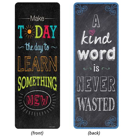 Chalk It Up! Motivational Quotes Bookmarks, Pack of 30 - CTP0445 ...