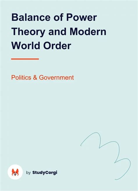 Balance of Power Theory and Modern World Order | Free Essay Example